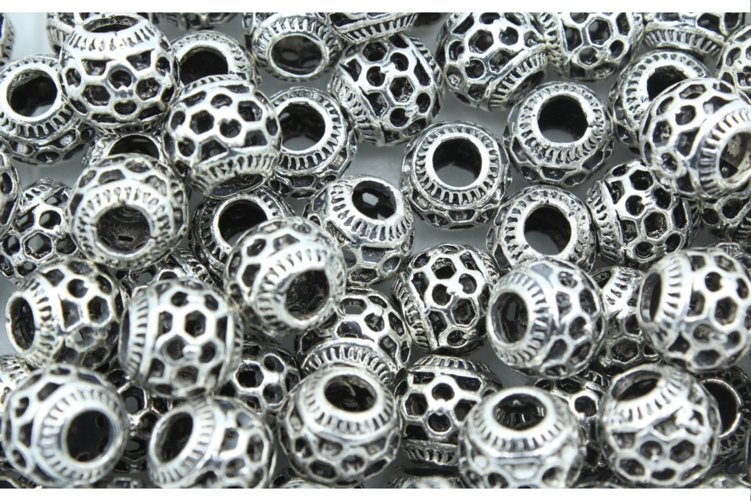 Filigree Bead 10mm Antique Silver Bead, Trimming & Craft Co