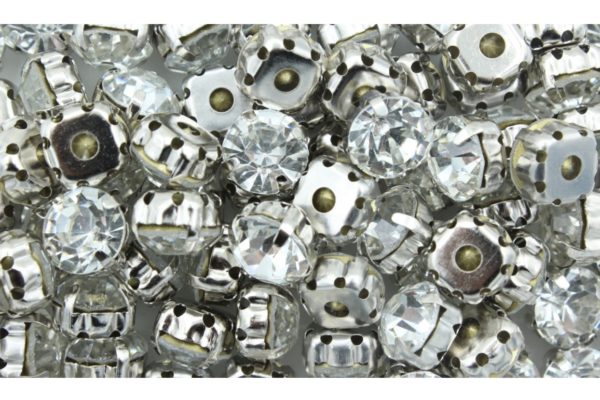 3.8mm - SS16 - Crystal / Antique Silver