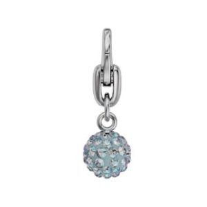 Becharmed Charm Crystal Blazing Ball / Clasp - 20mm - Lt Sapphir