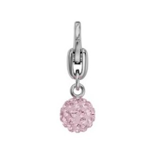 Becharmed Charm Crystal Blazing Ball / Clasp - 20mm - Lt Rose