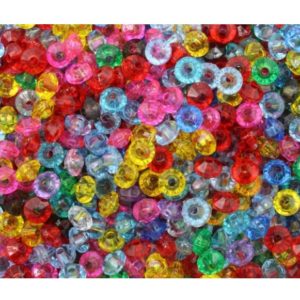 Flat Bicone 6mm - 100pc pack - Mix Colour