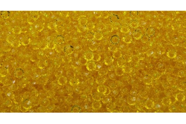 Flat Bicone 6mm - 100pc pack - Yellow