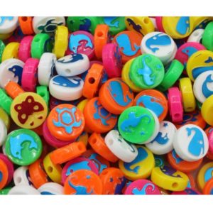 Marine Theme Beads - 13mm - Mix Colour