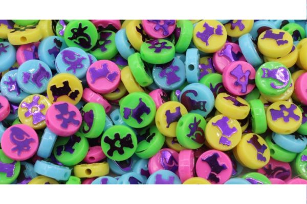 Animal Theme Beads - 13mm - Mix Colour