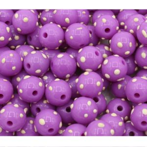 14mm Measles Bead - Purple