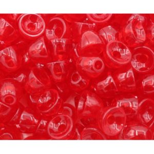 Bell Bead - 12 x 10mm - Red Transparent