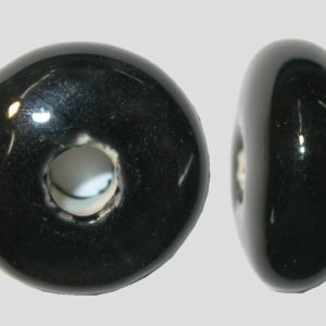 30 x 15mm Hollow Rondelle - Black