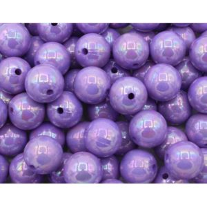 14mm Round - Purple Irris