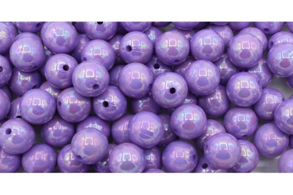 14mm Round - Purple Irris