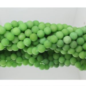 Jade Matte - Dyed Green - 8mm Round - 40cm Strand