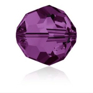 Round Faceted - 3mm - Amethyst