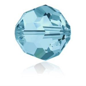 Round Faceted - 3mm - Aqua