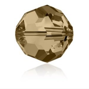 Round Faceted - 2mm - Golden Shadow