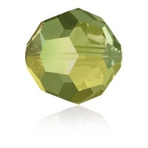 Round Faceted - 3mm - Iridescent Green