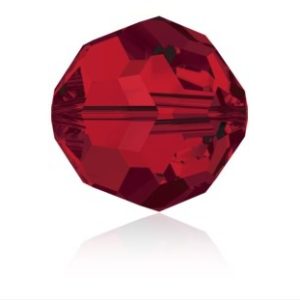 Round Faceted - 3mm - Light Siam