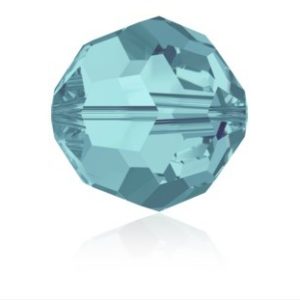 Round Faceted - 3mm - Light Turquoise