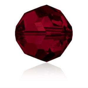 Round Faceted - 3mm - Siam