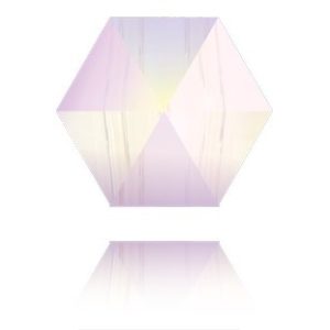 Hexagon Spike Bead - 5.5mm - 1 Hole - AB