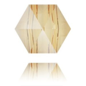 Hexagon Spike Bead - 5.5mm - 1 Hole - Golden Shadow