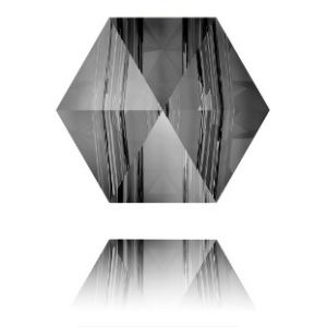 Hexagon Spike Bead - 5.5mm - 1 Hole - Silver Night