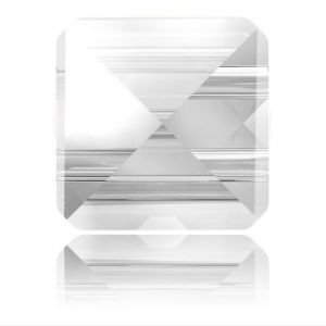 Square Spike Bead - 5.5mm - 1 Hole - Crystal