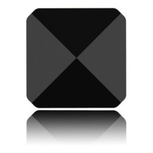 Square Spike Bead - 5.5mm - 1 Hole - Jet