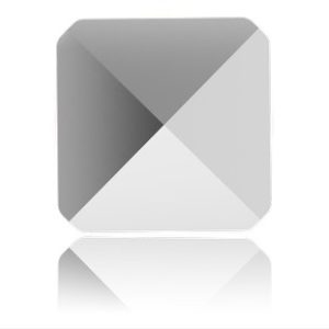 Square Spike Bead - 5.5mm - 1 Hole - Light Chrome