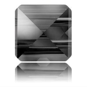 Square Spike Bead - 5.5mm - 1 Hole - Silver Night