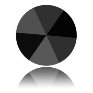 Round Spike Bead - 5.5mm - 1 Hole - Jet