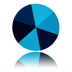 Round Spike Bead - 5.5mm - 1 Hole - Metallic Blue