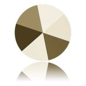 Round Spike Bead - 5.5mm - 1 Hole - Metallic Light Gold