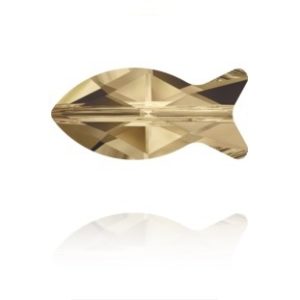Fish Bead - 14mm - Golden Shadow