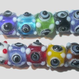 5mm Cube - Eye - 37cm Strand - Multi Colour