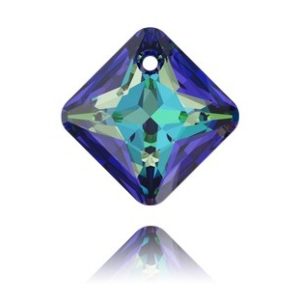 Princess Cut Pendant - 9mm - Bermuda Blue