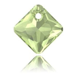 Princess Cut Pendant - 9mm - Peridot