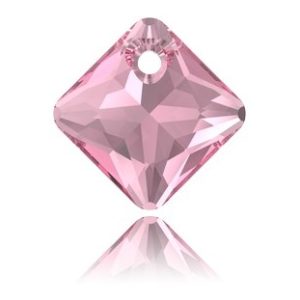 Princess Cut Pendant - 9mm - Rose
