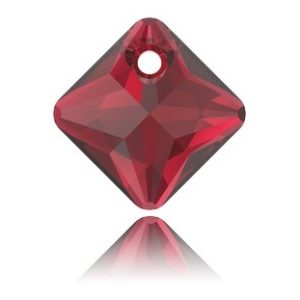 Princess Cut Pendant - 11.5mm - Siam