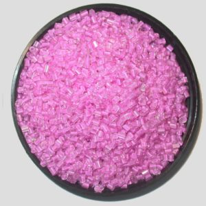 8/0 Bugle - Pink Colourlined - Price per gram