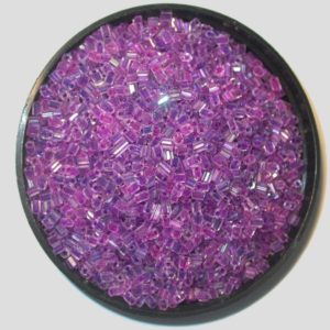 8/0 Bugle - Purple Colourlined AB - Price per gram
