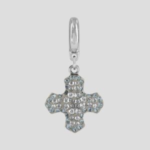 Pave Cross - 14mm - Crystal / Black Diamond