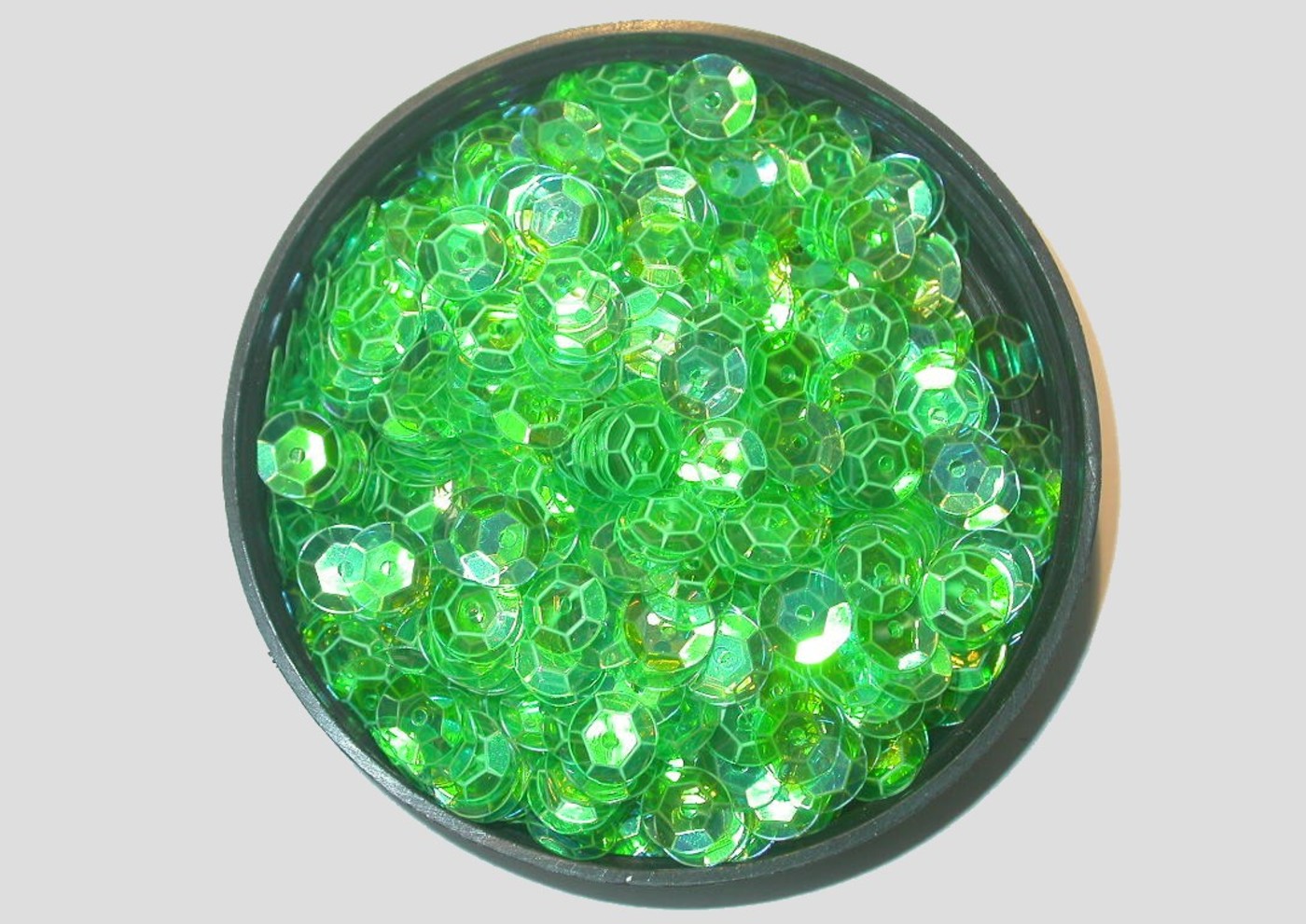 8mm Cup Green Neon Transparent Price per gram Bead, Trimming