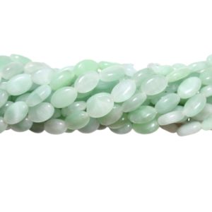 Amazonite - A - 12 x 8mm Flat Oval - 40cm Strand