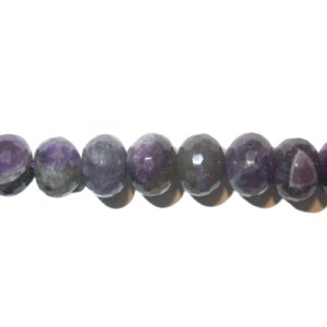 Amethyst - Faceted Rondelle - 12 x 10mm - Price per piece