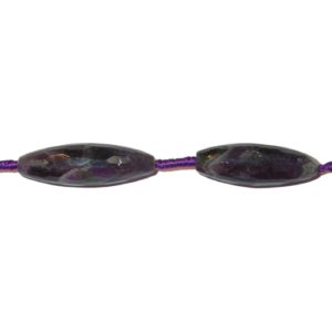 Amethyst - Faceted Oval - 30 x 10mm - 35cm Strand
