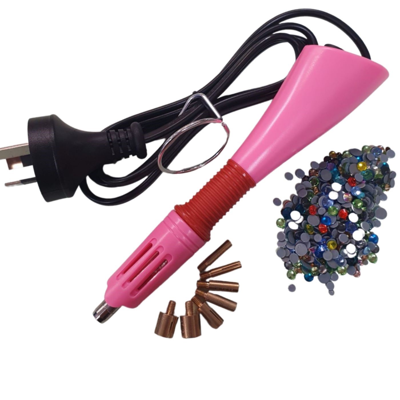 Hot Fix Applicator & Crystal Mix Pink Bead, Trimming & Craft Co