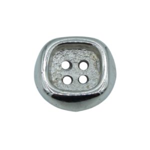 Square Button - 20mm - Antique Silver