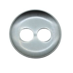 Round Button / Large Holes - 29mm - Antique Silver