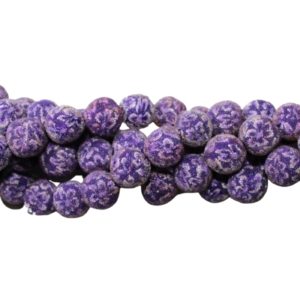 Caviar Bead - 12mm - Purple - 33cm Strand