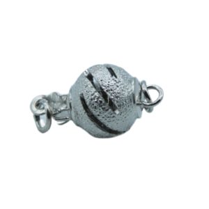Ball Clasp - 15 x 8mm - Antique Silver