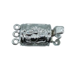 Rectangle - 3 Row Clasp - 20 x 10mm - Antique Silver